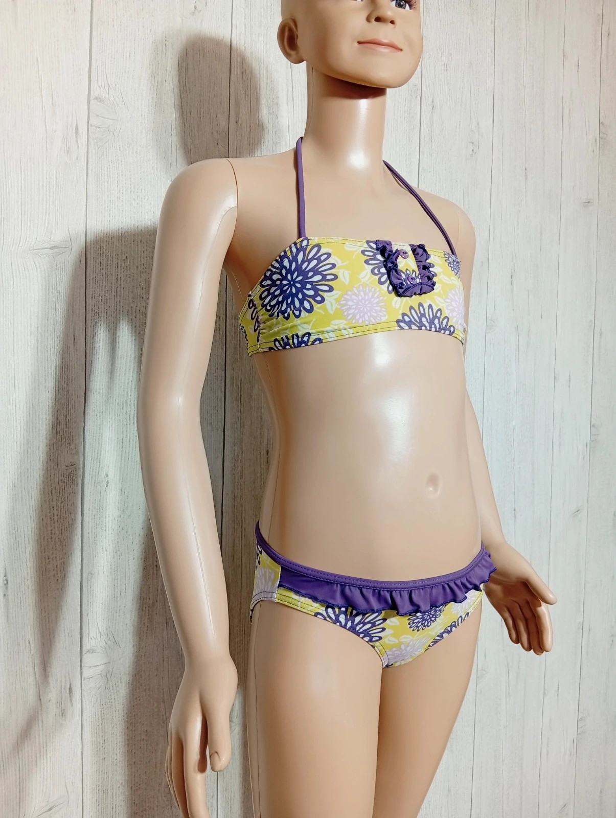 maillot de bain 2 piece fille-taille 8 ans (128 cm)-orchestra-couleur violet menthe blanc – Orchestra – taille 8 ans / 128 cm 4