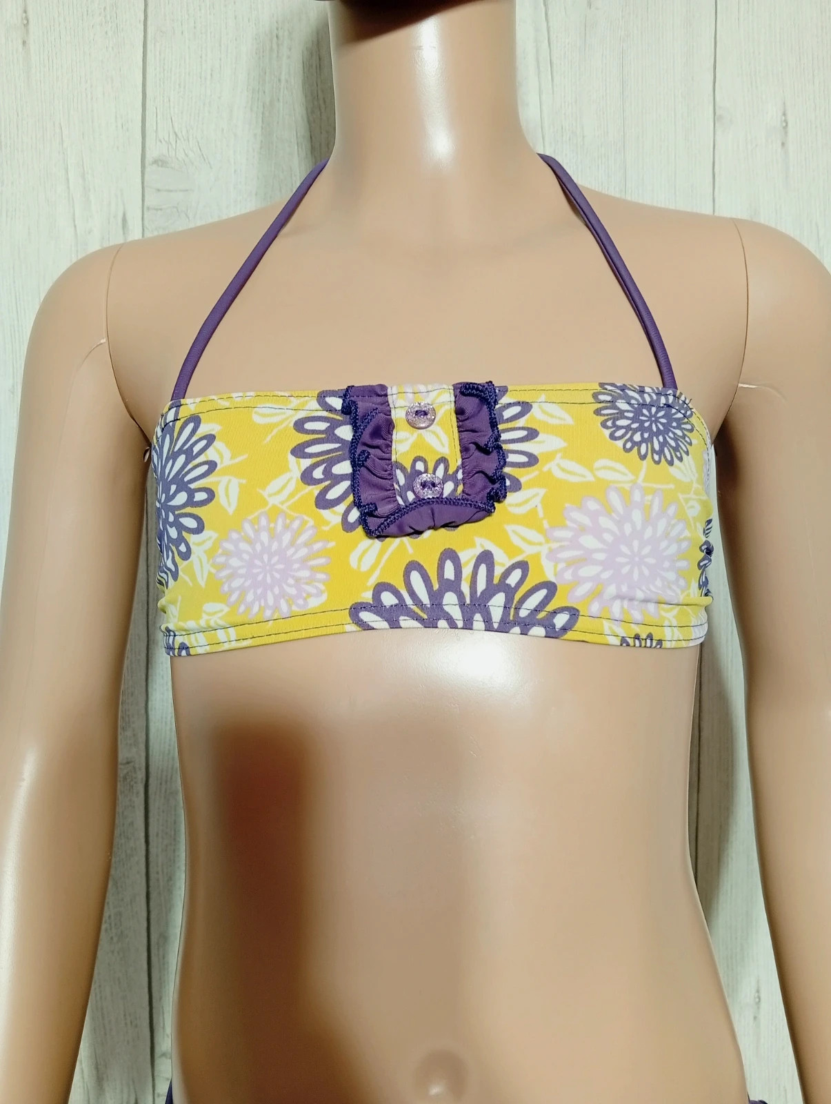 maillot de bain 2 piece fille-taille 8 ans (128 cm)-orchestra-couleur violet menthe blanc – Orchestra – taille 8 ans / 128 cm 2