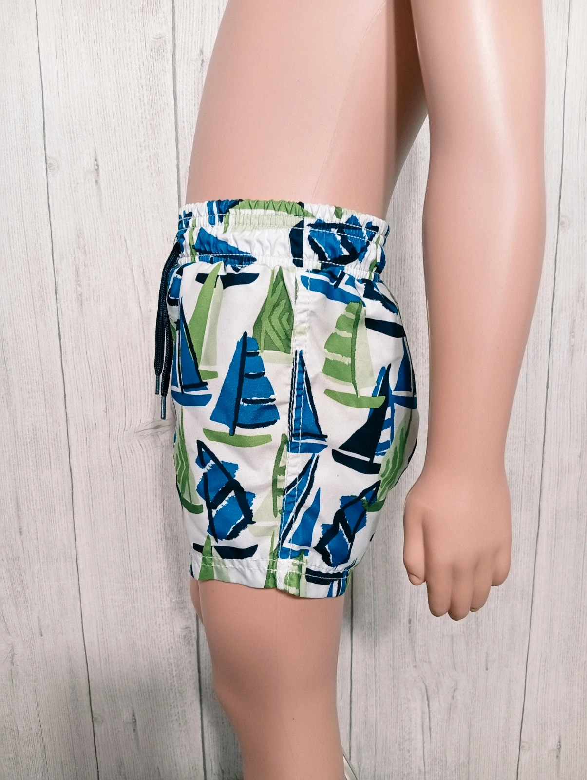 Short avec cordon serrage et taille élastique garcon - taille 3 ans - couleur blanc vert bleu – taille 3 ans / 98 cm 5