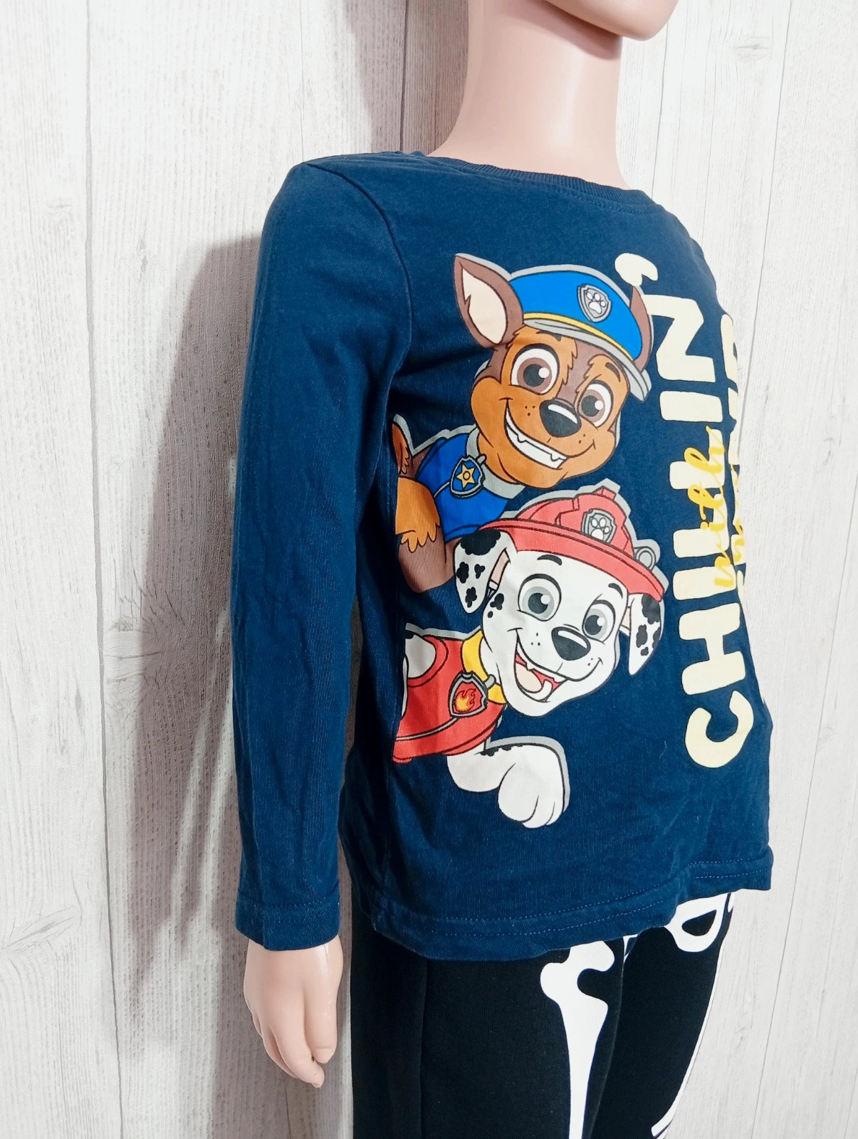 T-shirt imprimé manche longue garçon - taille 2/4ans (98/104 cm)- couleur marine – Paw Patrol – taille 3 ans / 98 cm 4