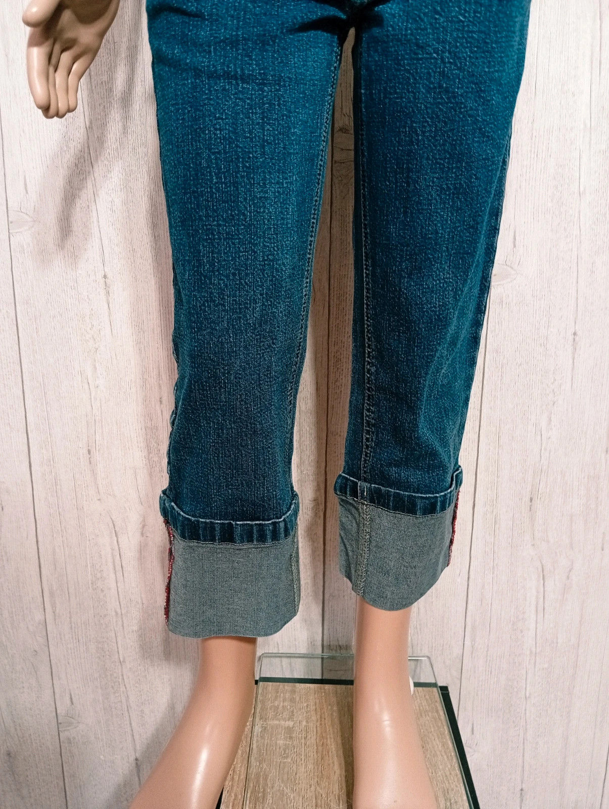 Pantacourt en jeans fille - taille 10 ans (140 cm) - inextenso- couleur marine – In Extenso – taille 10 ans / 140 cm 3
