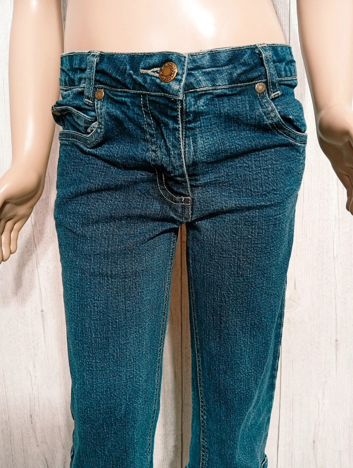 Pantacourt en jeans fille - taille 10 ans (140 cm) - inextenso- couleur marine – In Extenso – taille 10 ans / 140 cm 2