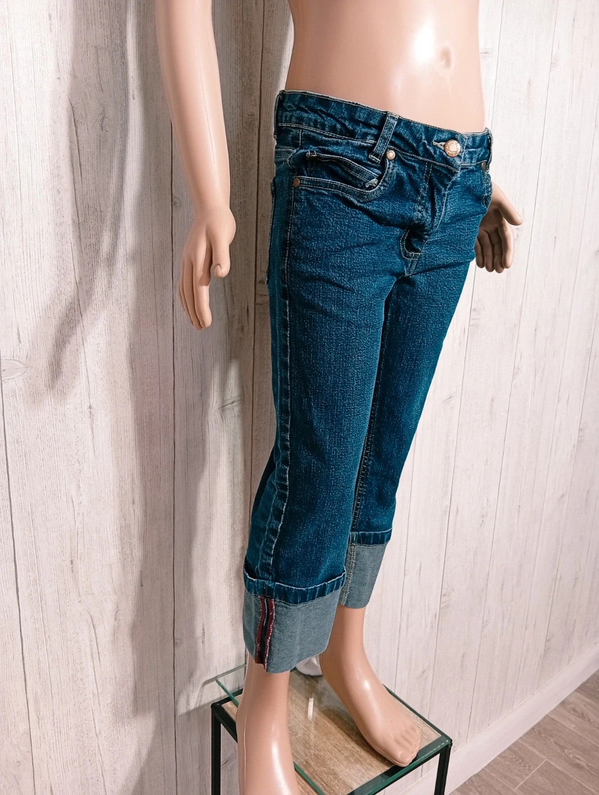 Pantacourt en jeans fille - taille 10 ans (140 cm) - inextenso- couleur marine – In Extenso – taille 10 ans / 140 cm 4