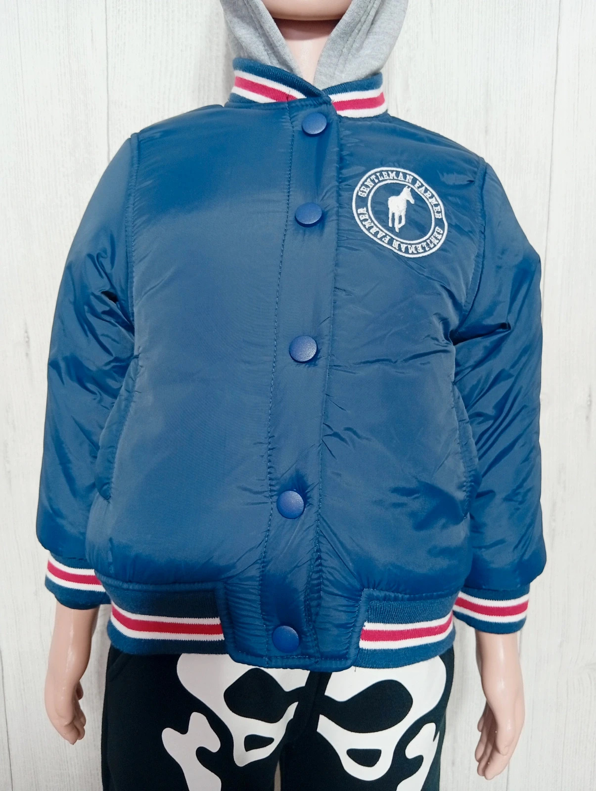Blouson a capuche garçon - taille 3 ans - gentleman farmer - couleur marine gris – Gentleman Farmer – taille 3 ans / 98 cm 3
