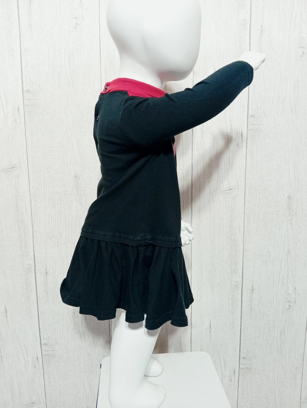 Robe courte a motif coeur fille - taille 12 mois - couleur noir rouge – taille 12-18 mois / 80 cm 4