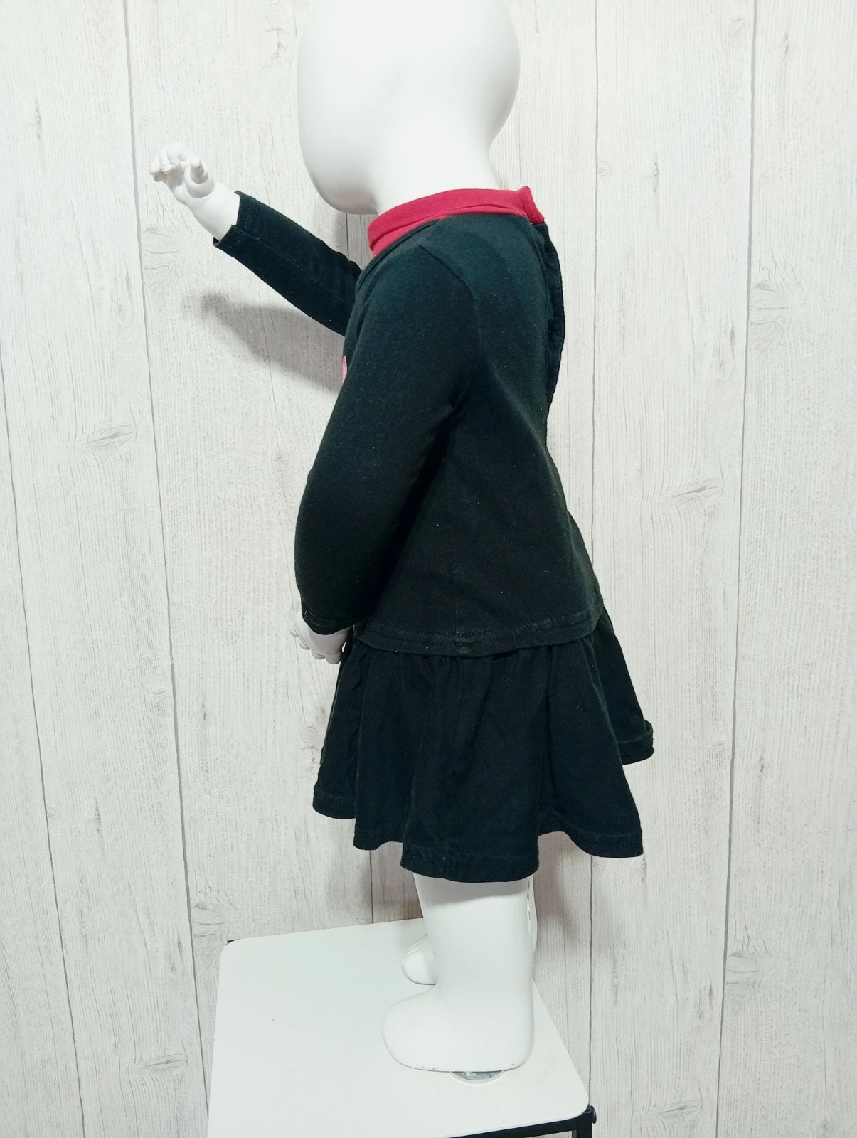 Robe courte a motif coeur fille - taille 12 mois - couleur noir rouge – taille 12-18 mois / 80 cm 5