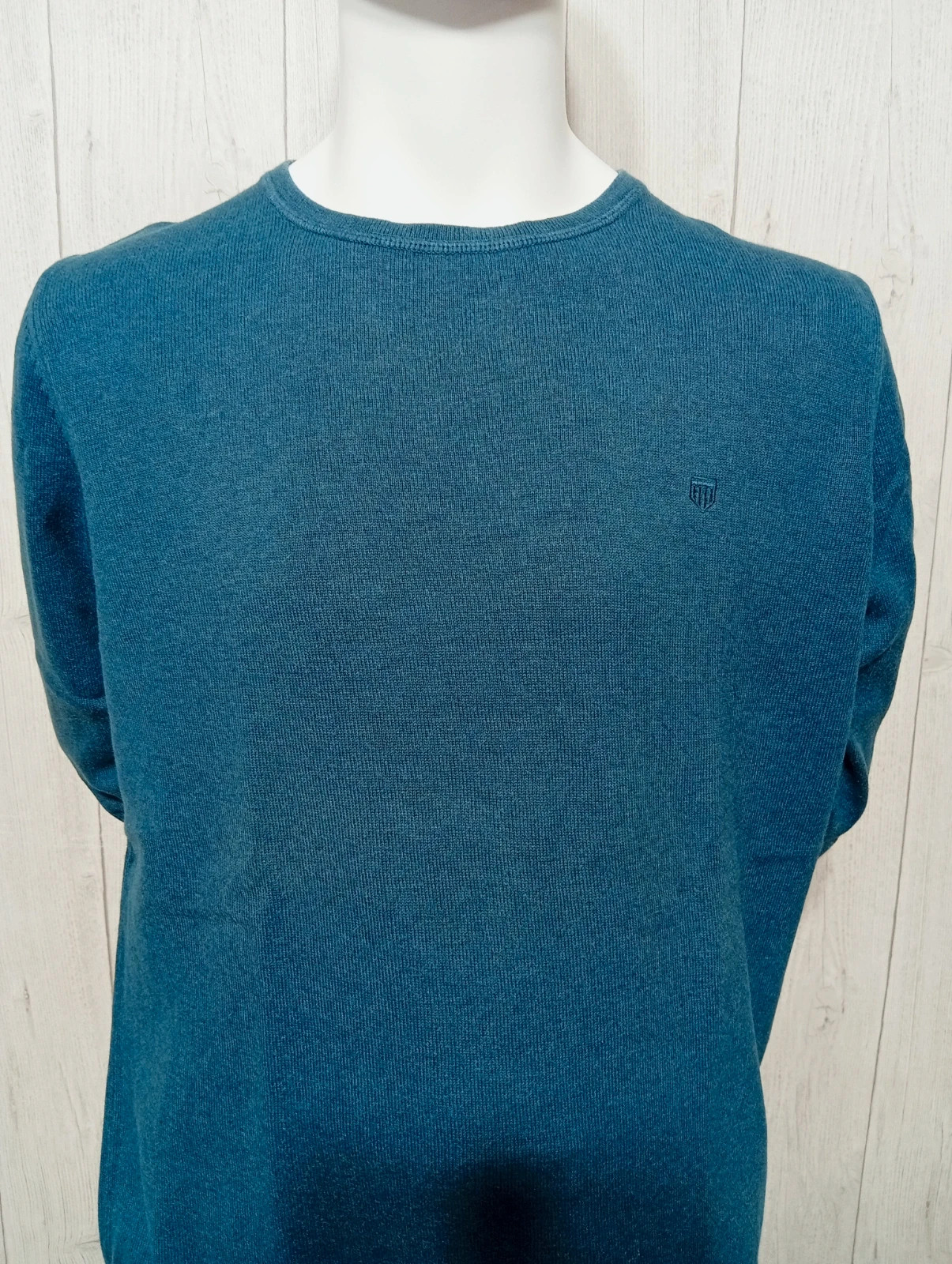 Pull a col rond en maille unie coupe droite classique homme-taille M/38-basefield-couleur marine – Basefield – taille M 2