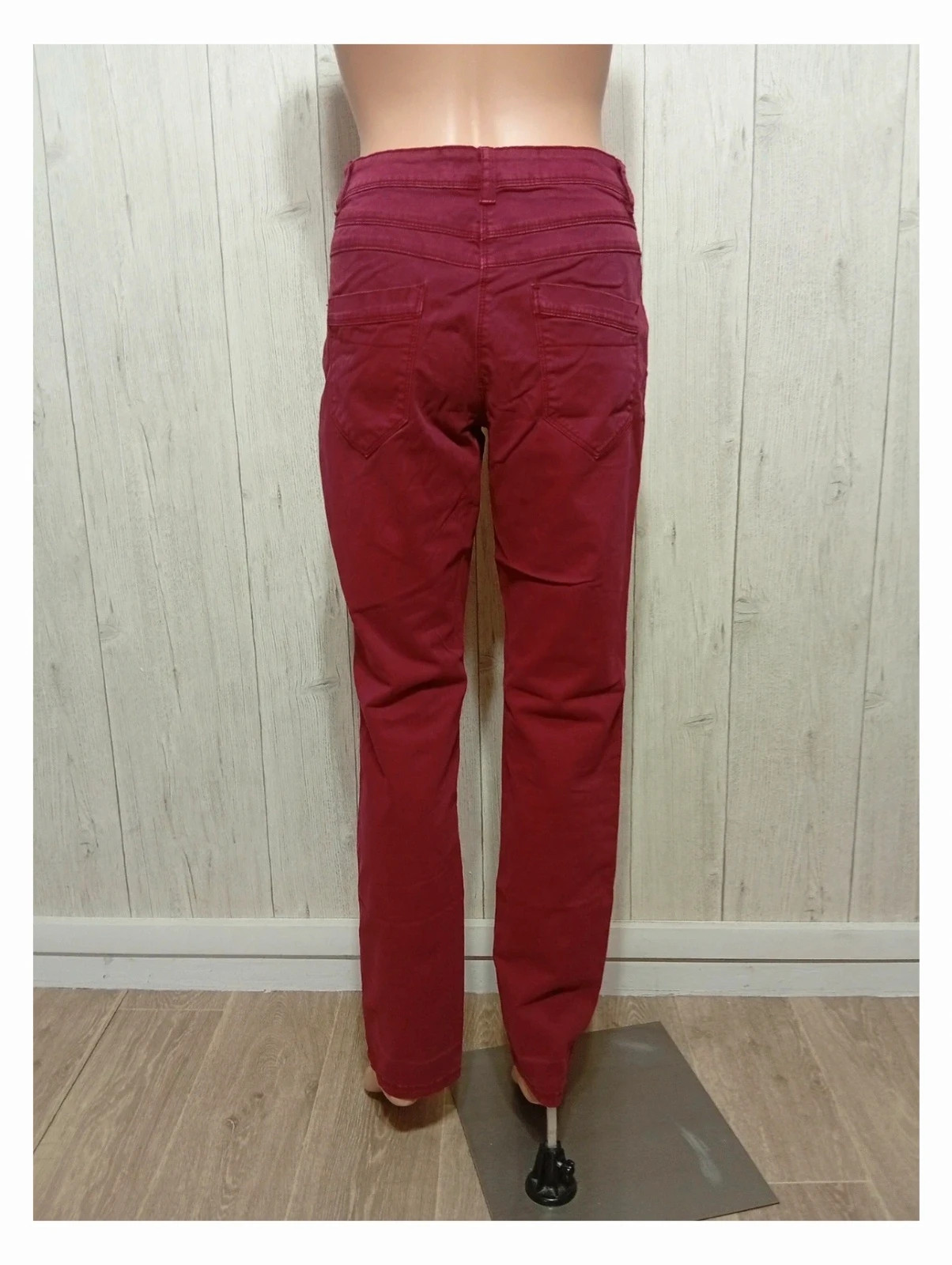 Jeans femme - taille L/40 - cecil - couleur bordeaux – Cecil – taille L / 40 / 12 5