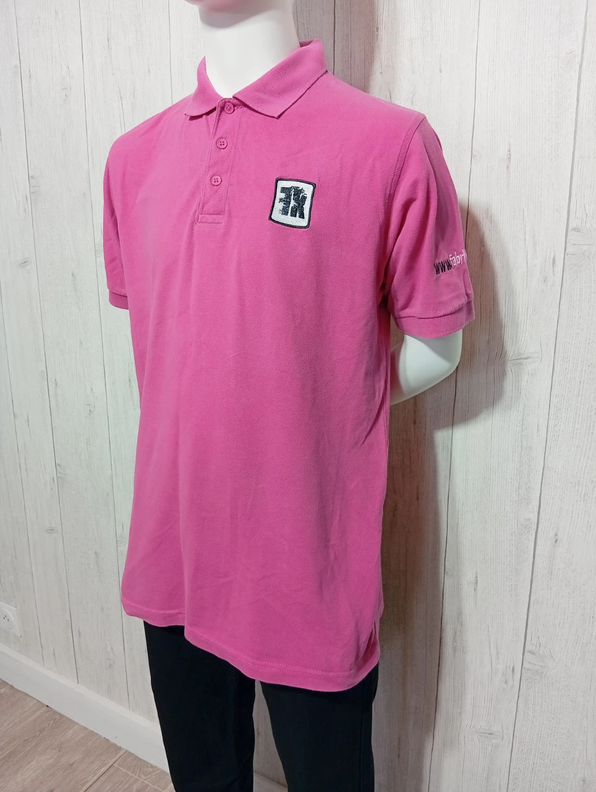 Polo imprimé manches courtes homme - taille M/38 - B&C collection - couleur fushia – B&C Collection – taille M 5