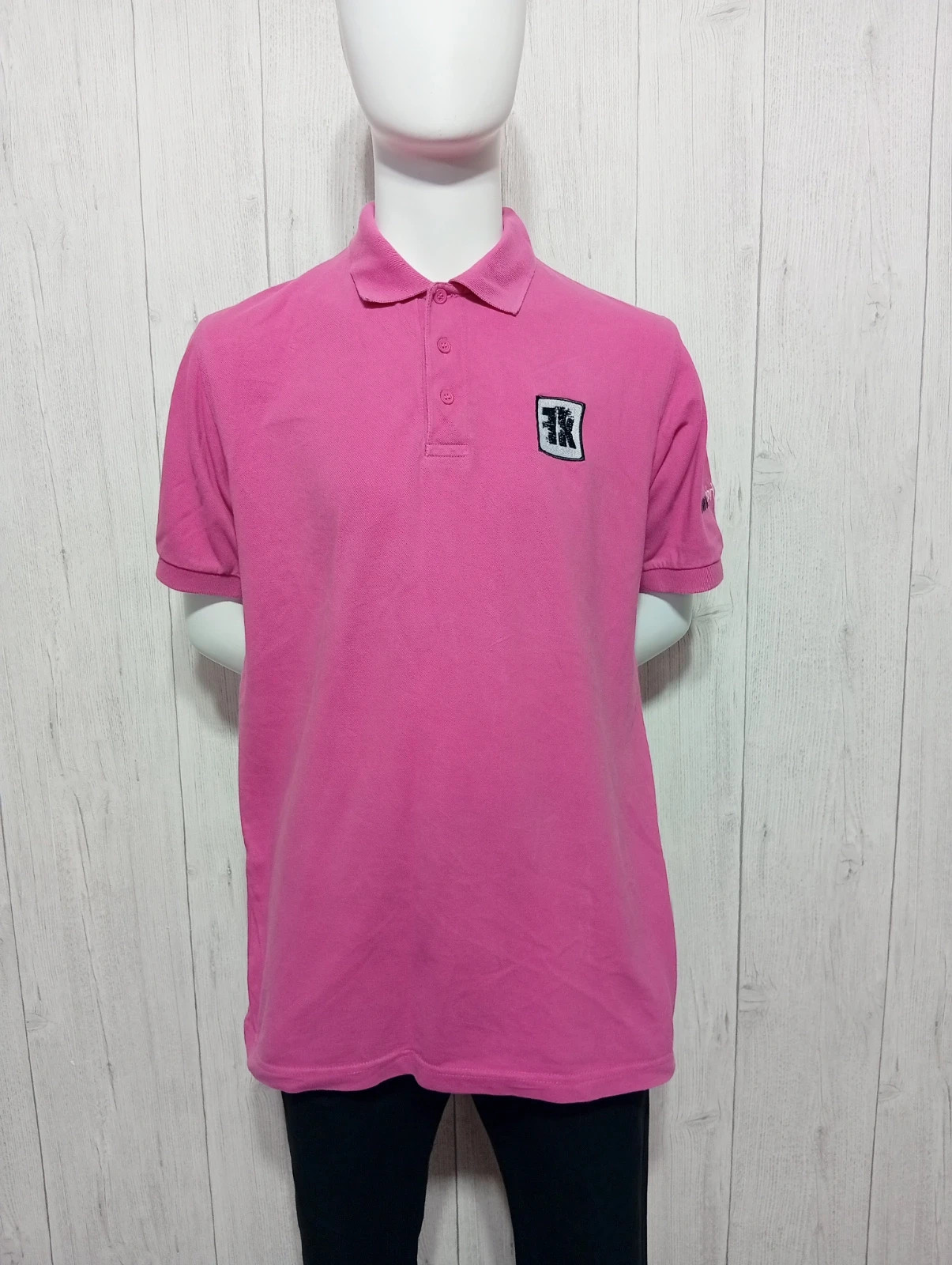 Polo imprimé manches courtes homme - taille M/38 - B&C collection - couleur fushia