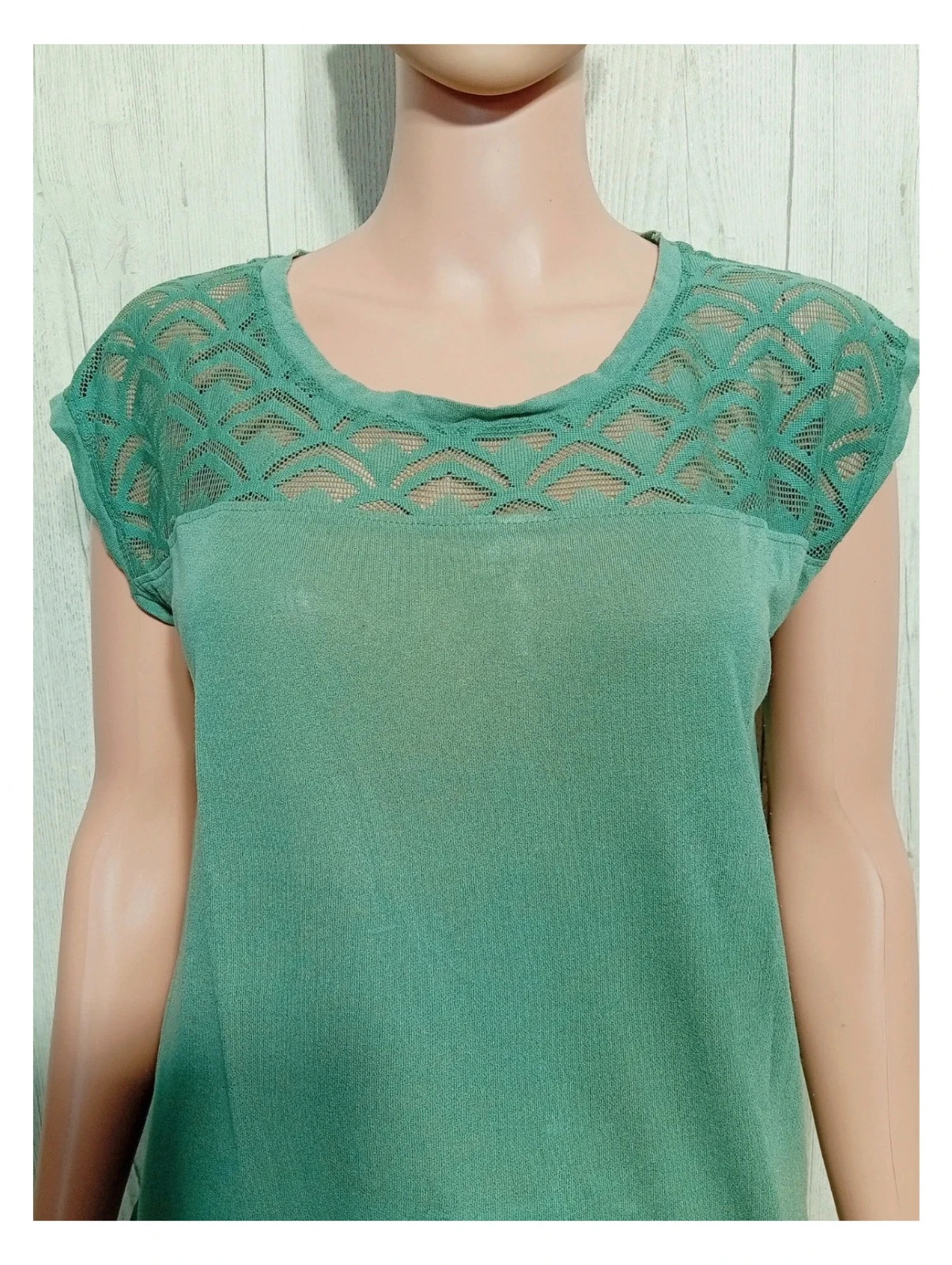 T-shirt manches courtes femme - taille S/36 - couleur vert – taille S / 36 / 8 2