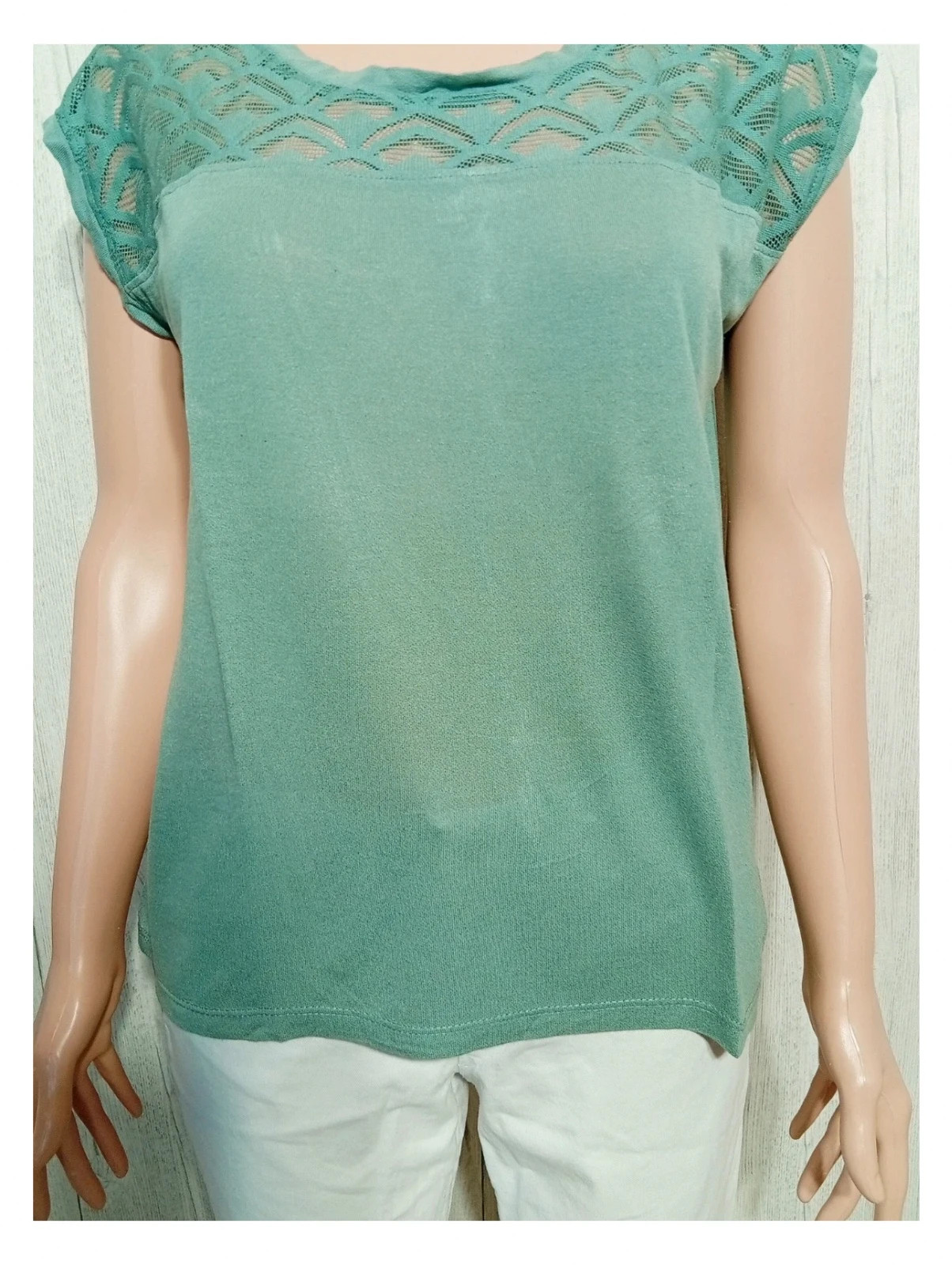 T-shirt manches courtes femme - taille S/36 - couleur vert – taille S / 36 / 8 3