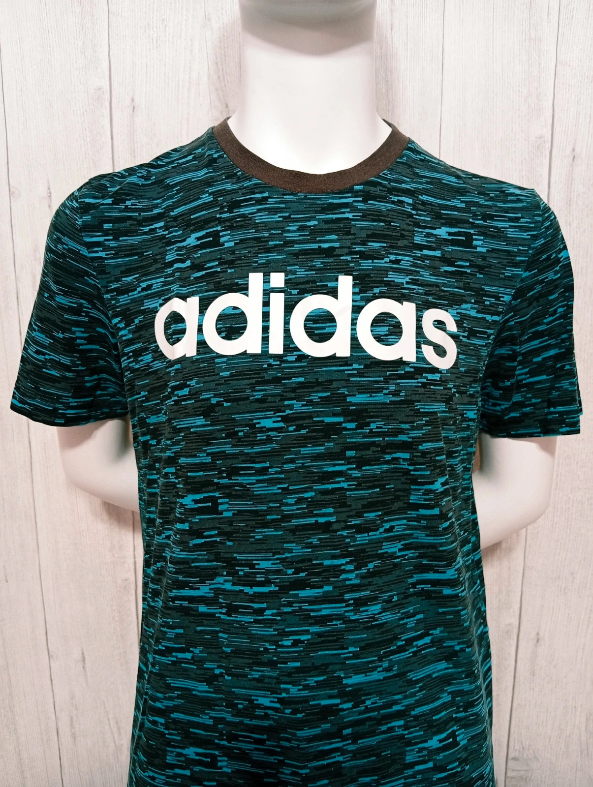 T-shirt imprimé manches courtes homme- taille S/36 - adidas - couleur noir et turquoise – adidas – taille S 2