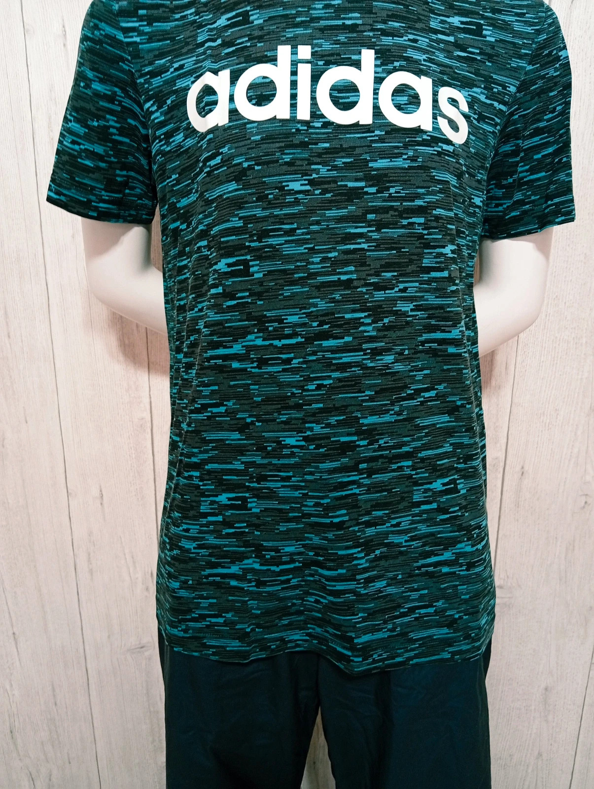 T-shirt imprimé manches courtes homme- taille S/36 - adidas - couleur noir et turquoise – adidas – taille S 3