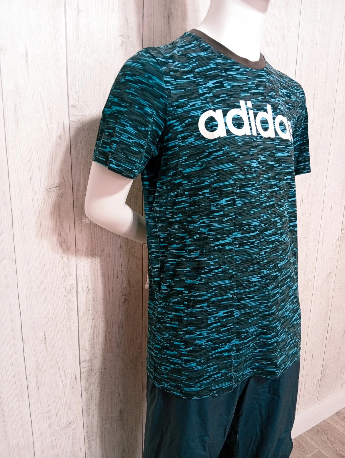 T-shirt imprimé manches courtes homme- taille S/36 - adidas - couleur noir et turquoise – adidas – taille S 4