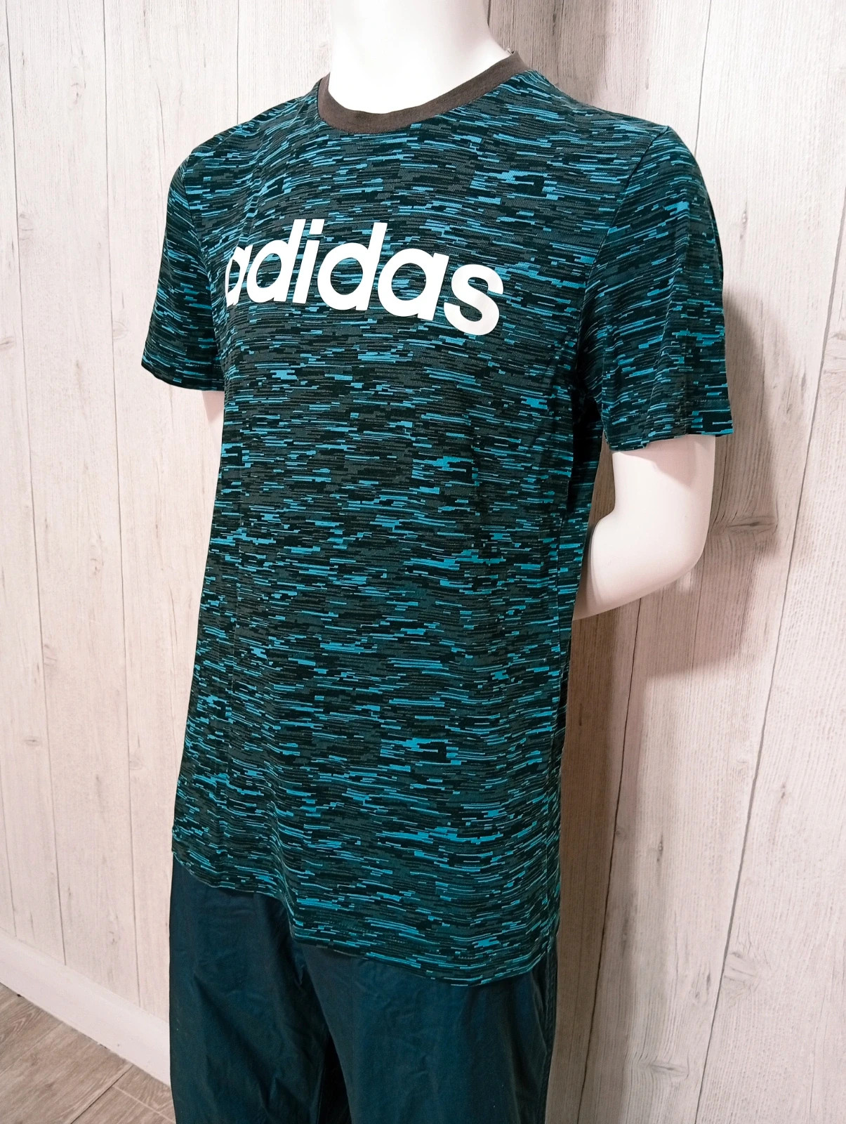 T-shirt imprimé manches courtes homme- taille S/36 - adidas - couleur noir et turquoise – adidas – taille S 5