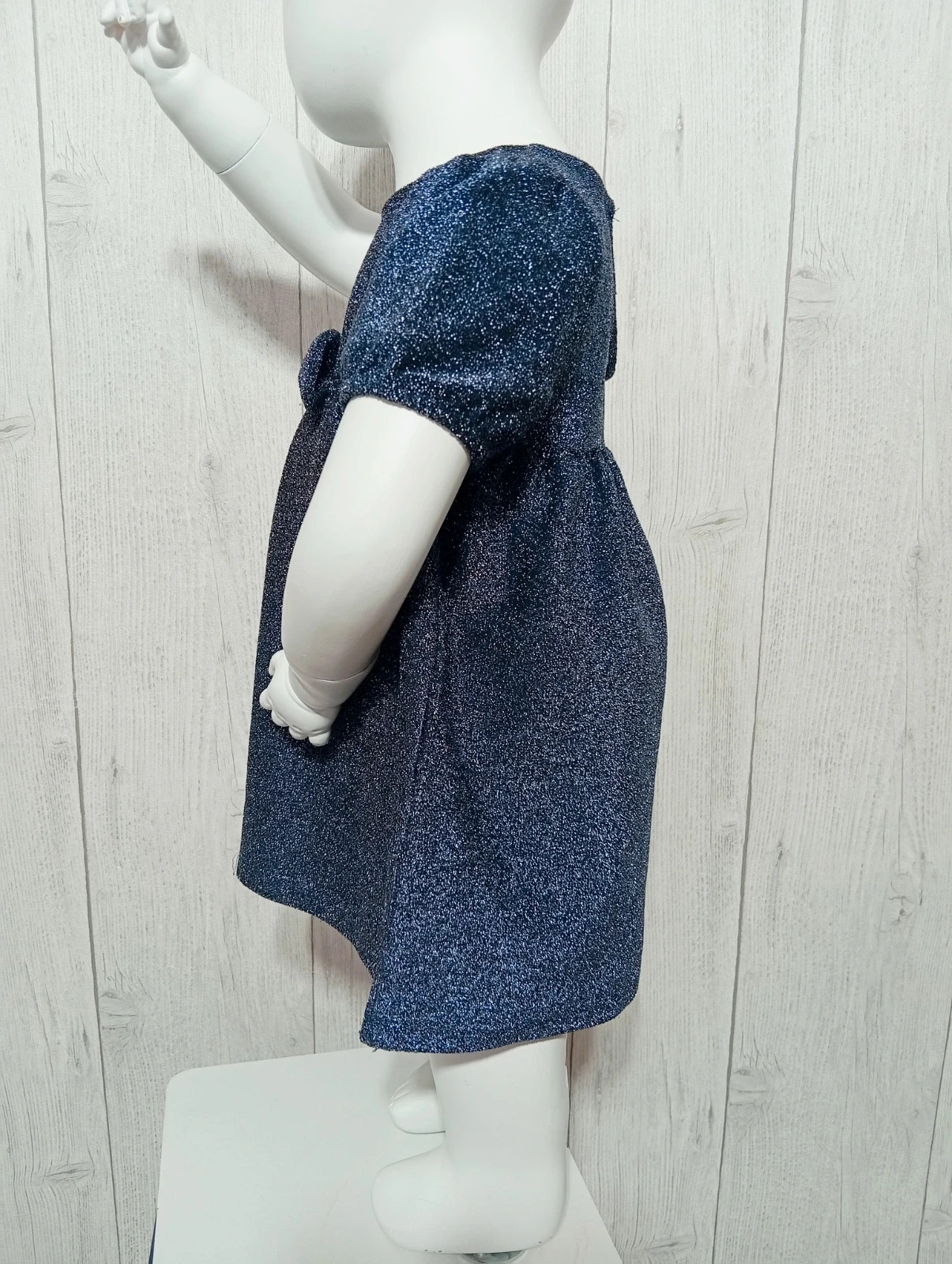 Robe bleue scintirobe agrémente d'un noeud-taille 12 mois (74 cm)-Kiabi-couleur marine argente – Kiabi – taille 9-12 mois / 74 cm 5