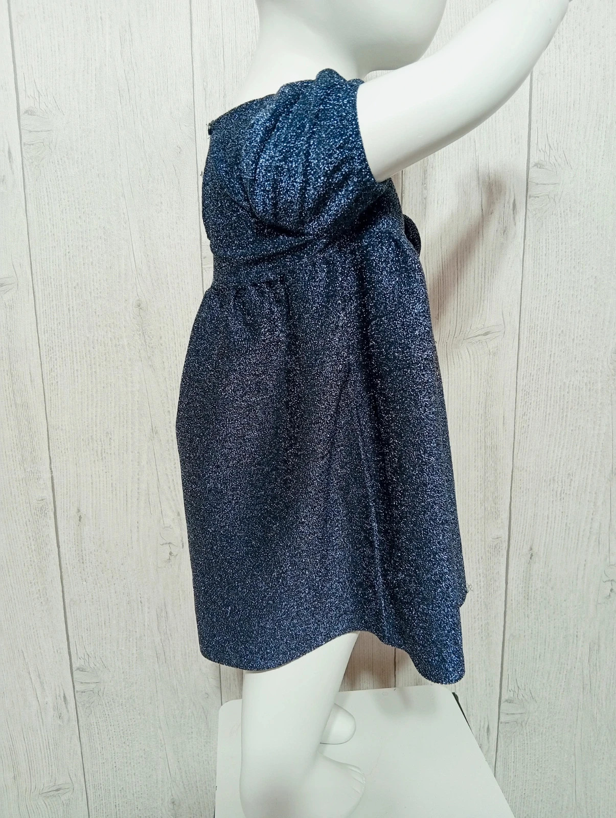 Robe bleue scintirobe agrémente d'un noeud-taille 12 mois (74 cm)-Kiabi-couleur marine argente – Kiabi – taille 9-12 mois / 74 cm 4