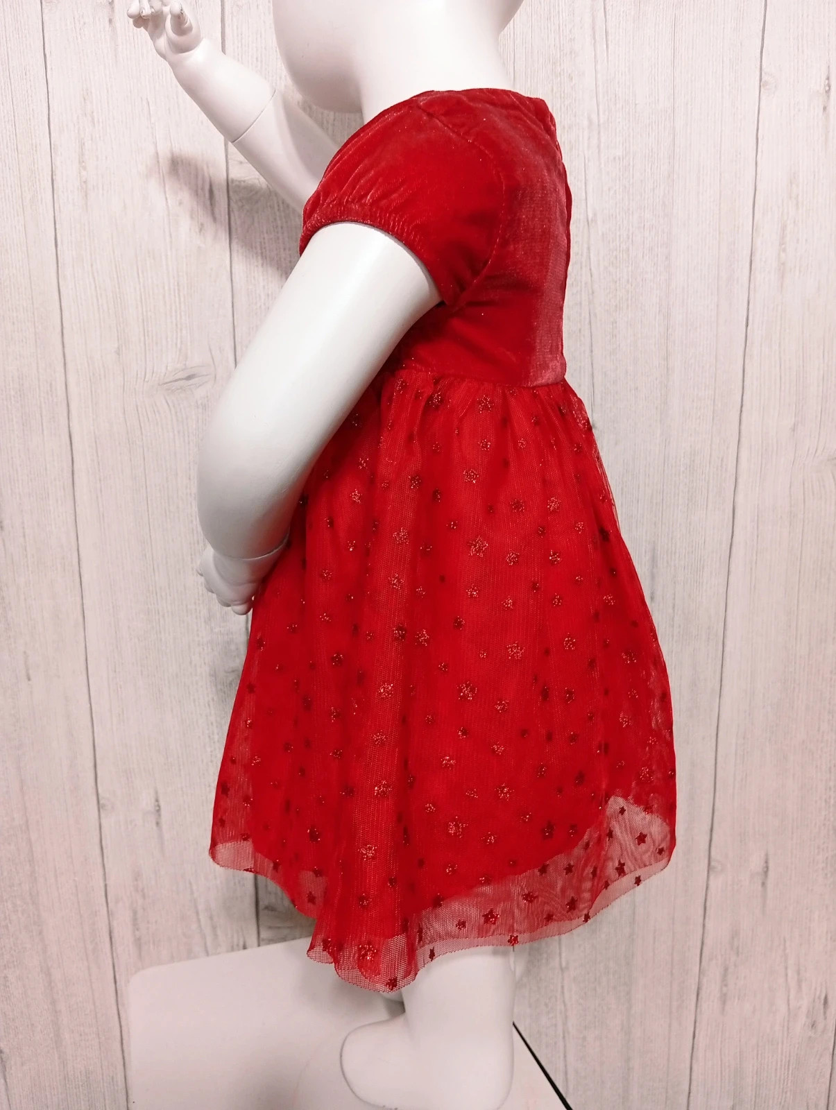 Robe de fête fille ornée d'un noeud décoratif - taille 12 mois- couleur rouge – Pat et Ripaton – taille 12-18 mois / 80 cm 5