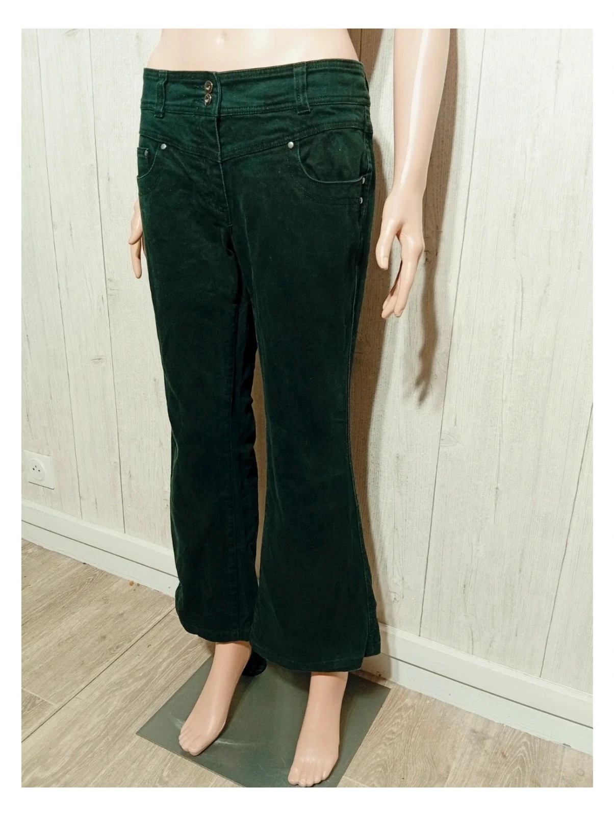 Jeans évasée femme - taille L/40 - camaïeu - couleur noir – Camaïeu – taille L / 40 / 12 5