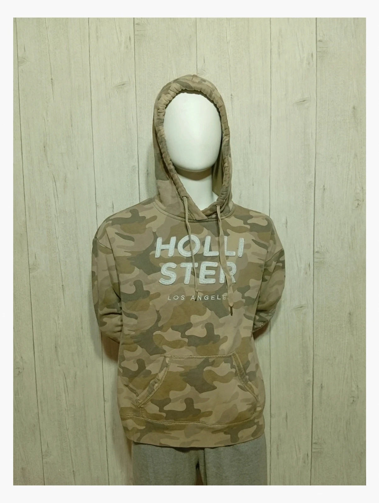 Pull a capuche homme - taille L/40 - hollister - couleur vert et kaki