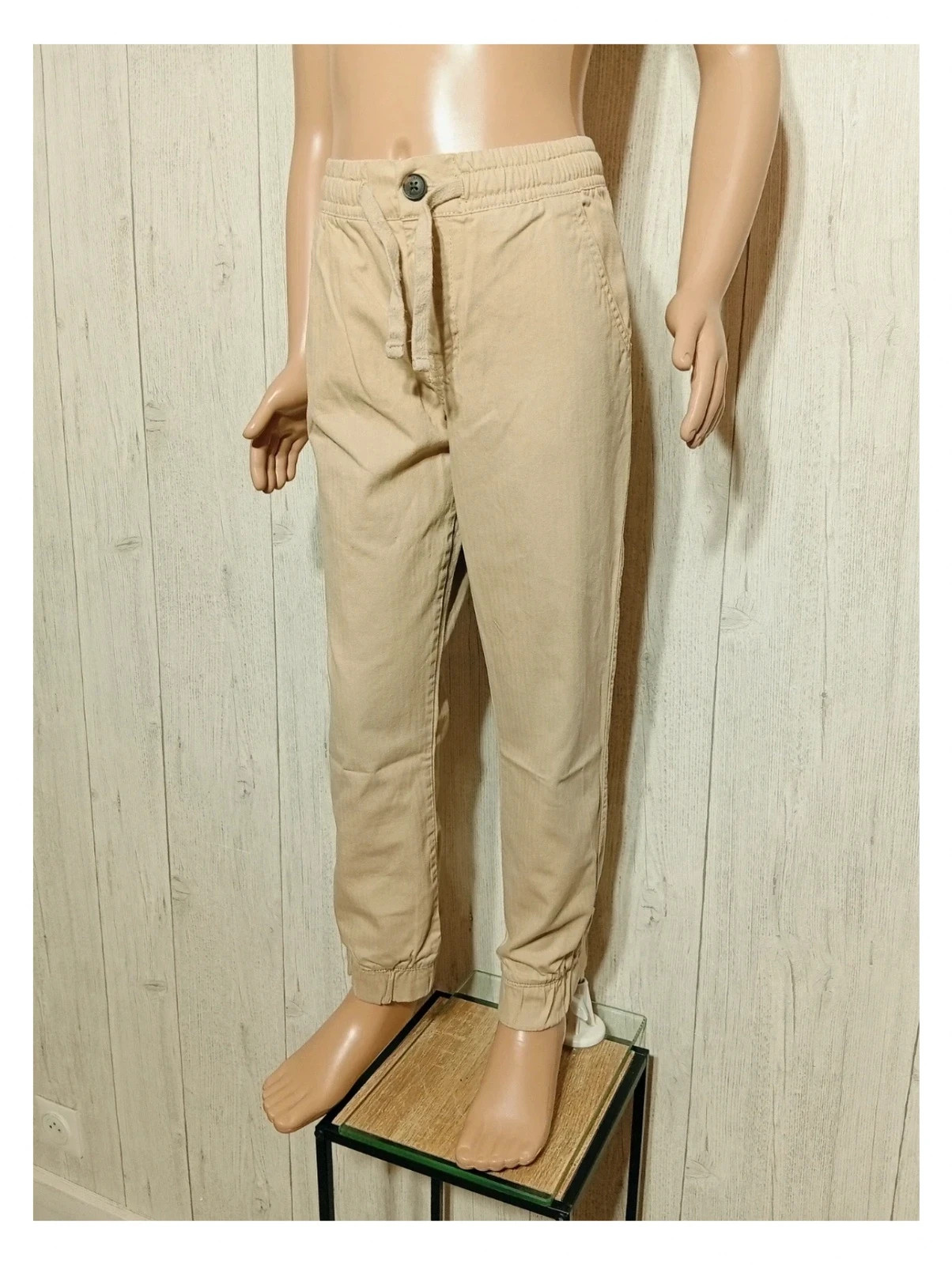 Pantalon garçon - taille 10 ans (140 cm) - creeks - couleur beige – Creeks – taille 10 ans / 140 cm 5