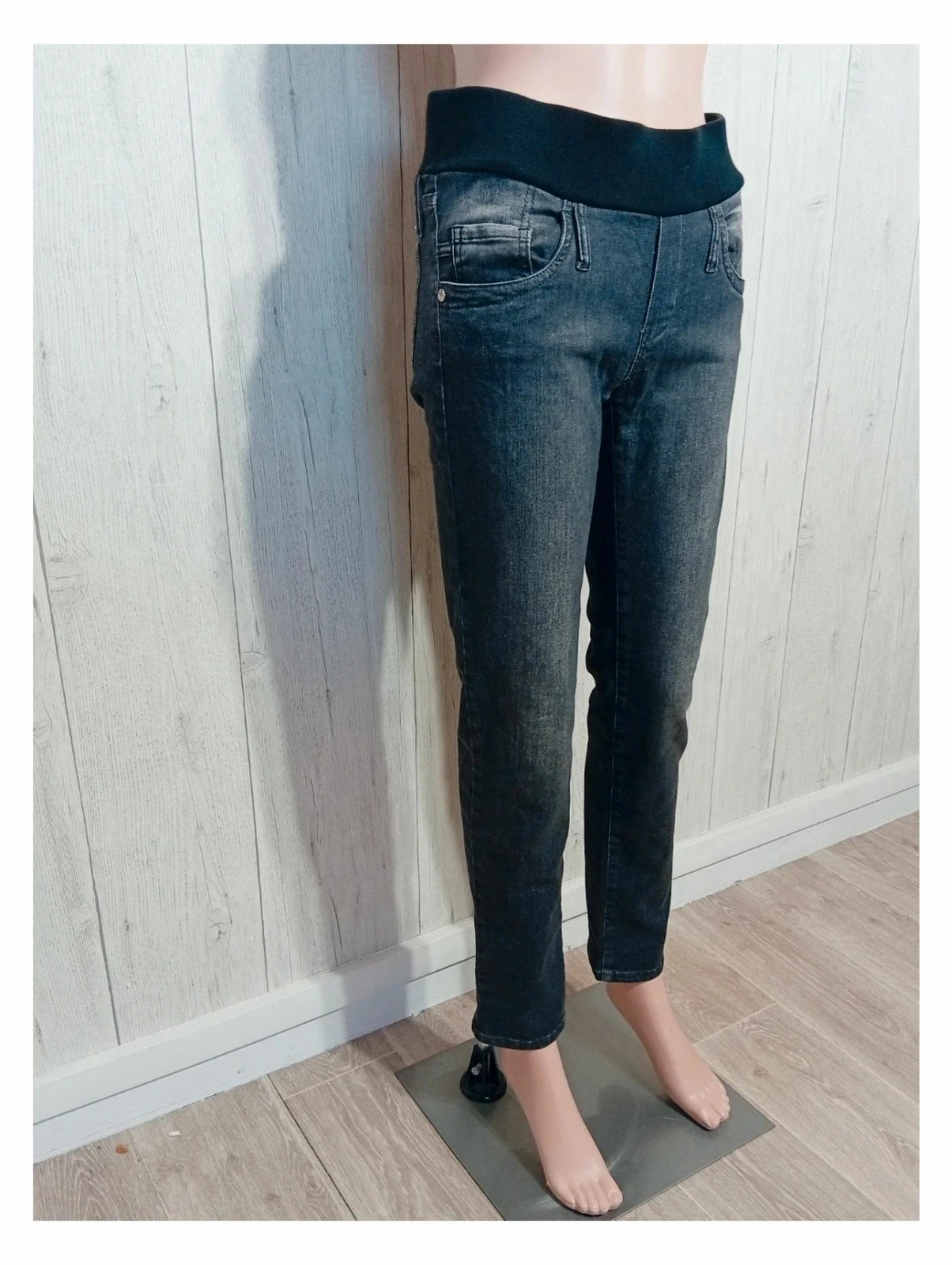 Jeans skinny femme - taille S/36 - Pietro Brunelli - couleur gris noir – Pietro Brunelli – taille S / 36 / 8 4