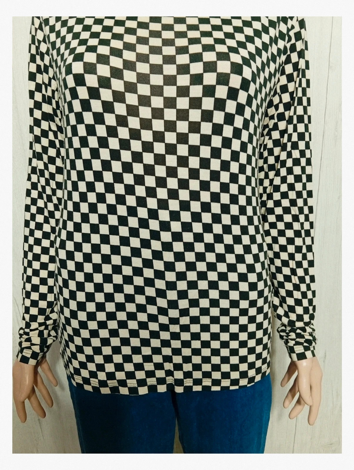 Pull a col roulé imprimé manches longues - taille 38/40 - bodyflirt - couleur beige et noir – Bodyflirt – taille M / 38 / 10 3