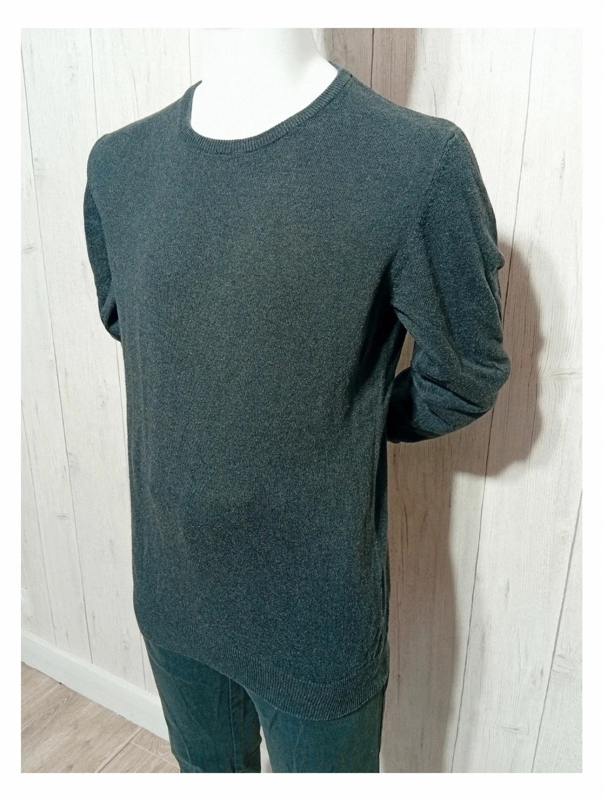 Pull ras de cou manches longues - taille M/38 - Kiabi - couleur gris – Kiabi – taille M 5