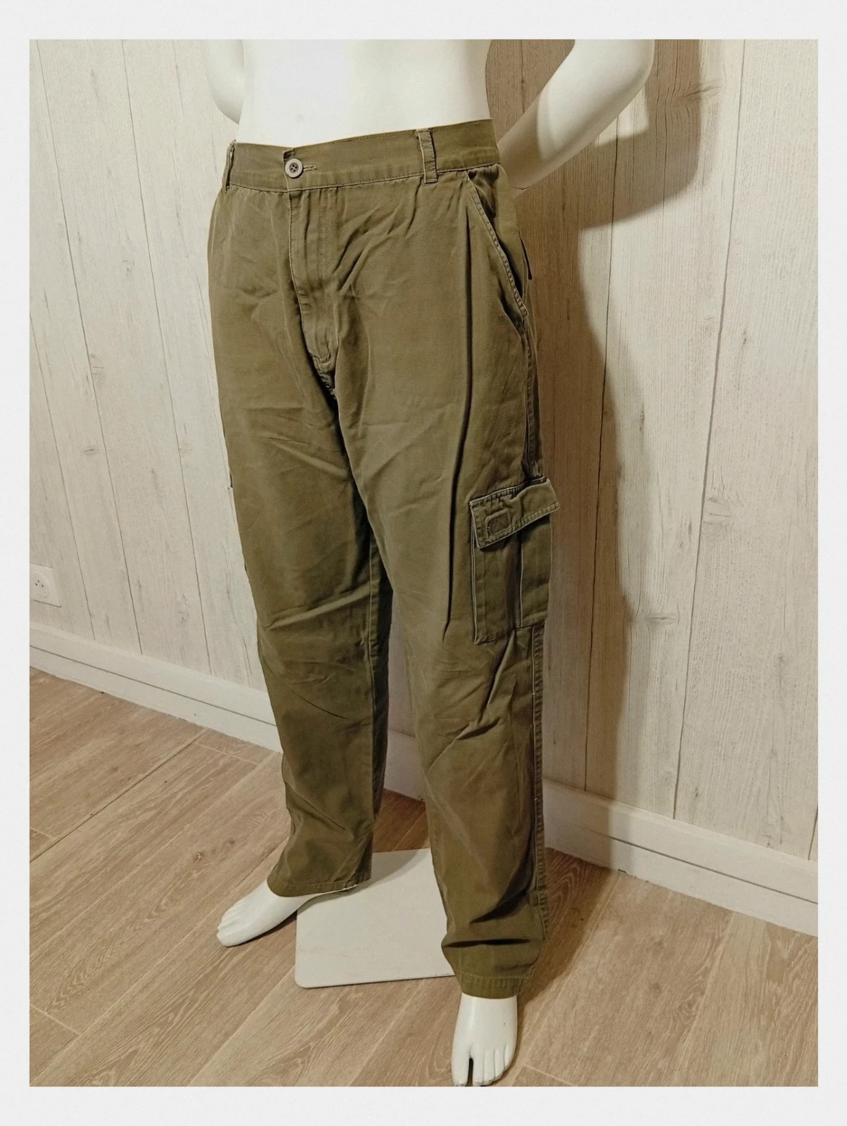 Pantalon cargo homme - taille XL/42 - couleur kaki – taille XL 5