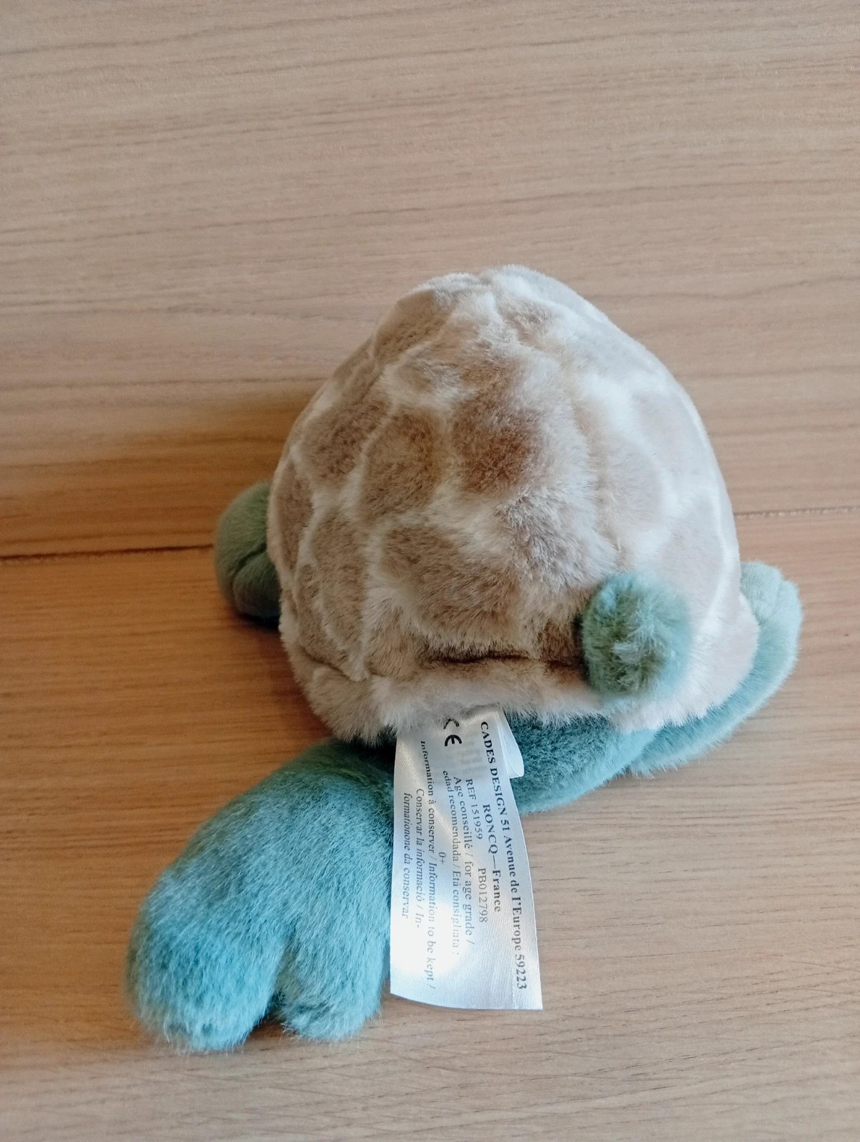 Peluche tortue taylor - mon ami -couleur menthe gris blanc - très bon état – Mon Ami – taille Taille unique 4