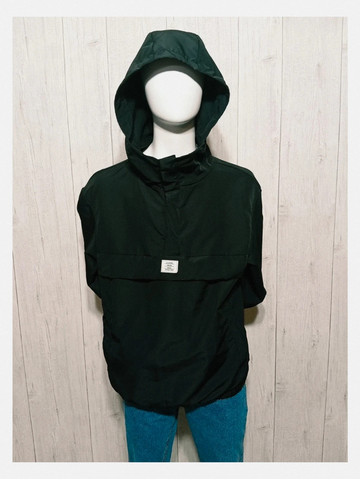Anorak manches longues - taille S/36 - Manfinity - couleur noir – Manfinity – taille S