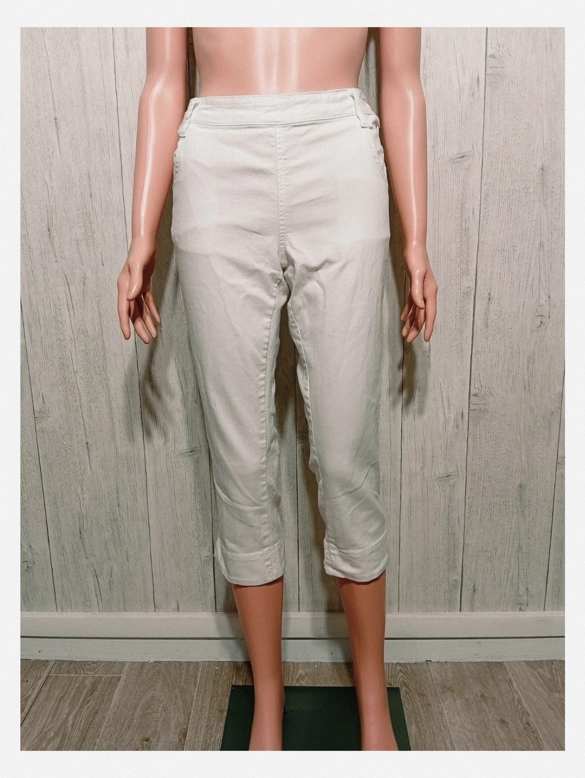 Pantacourt femme coupe ajustée - taille XL/42- la redoute - couleur blanc