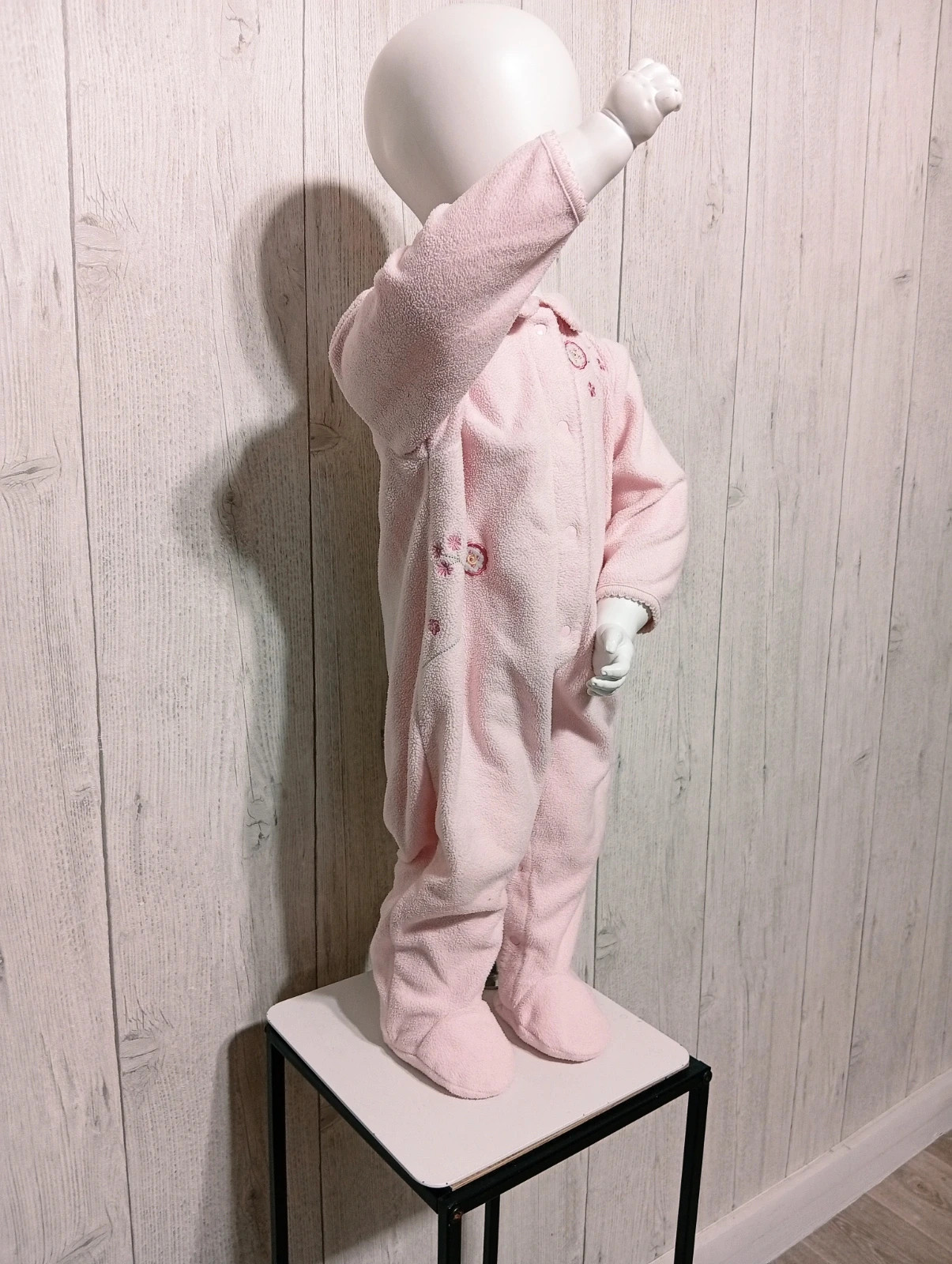 Pyjama d'hiver 1 piece fille - taille 12 mois - couleur rose – taille 9-12 mois / 74 cm 2