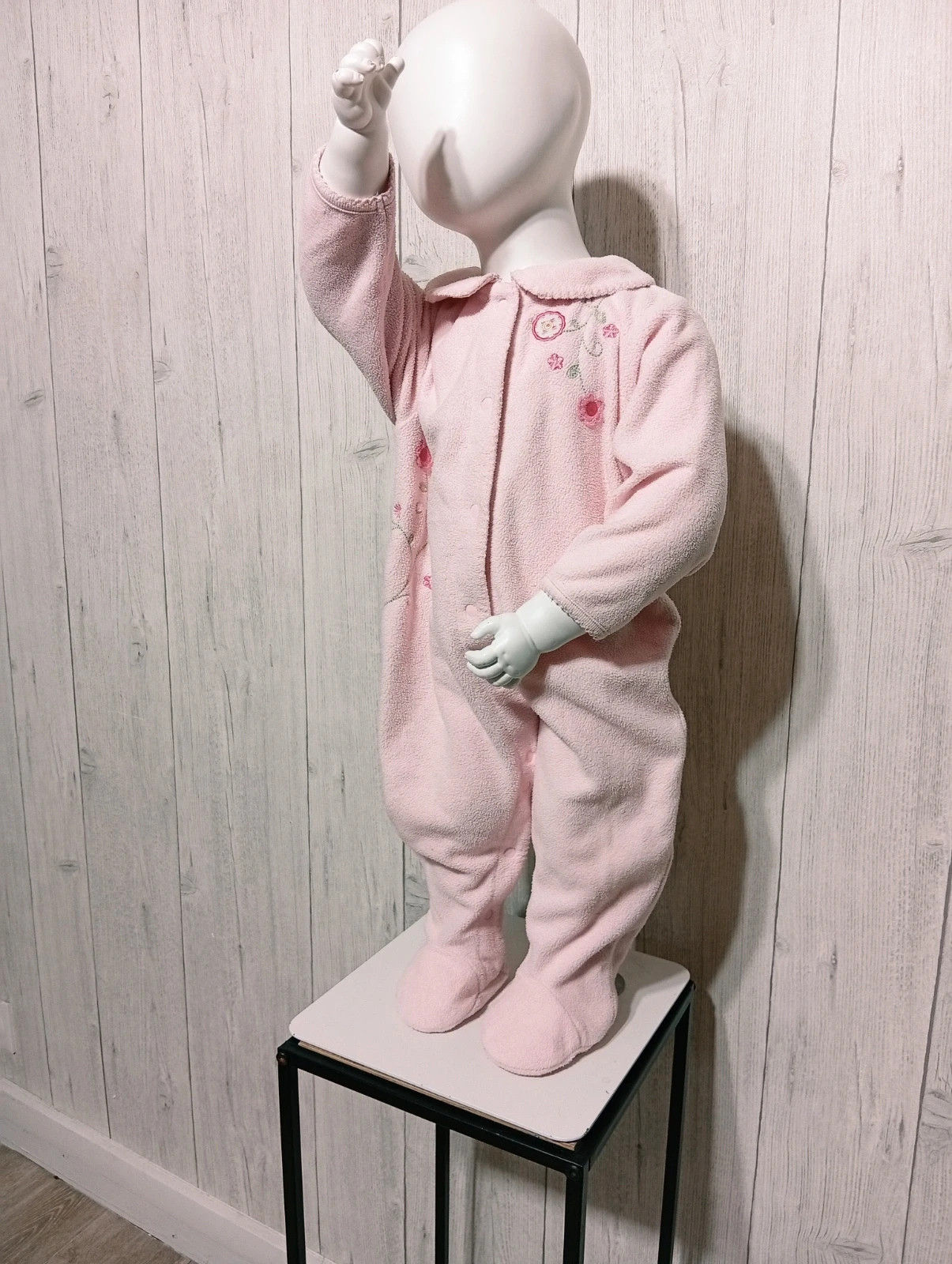 Pyjama d'hiver 1 piece fille - taille 12 mois - couleur rose – taille 9-12 mois / 74 cm 3