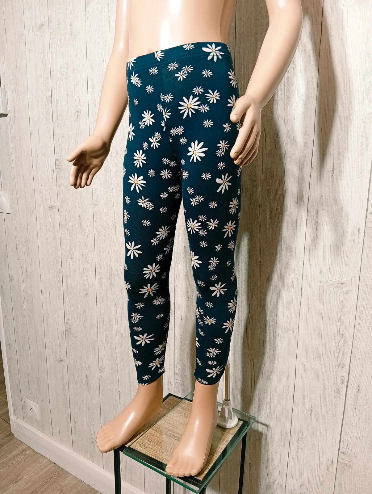 Leggins imprimé floral fille - taille 7 ans - in extenso - couleur marine blanc jaune – In Extenso – taille 7 ans / 122 cm 5