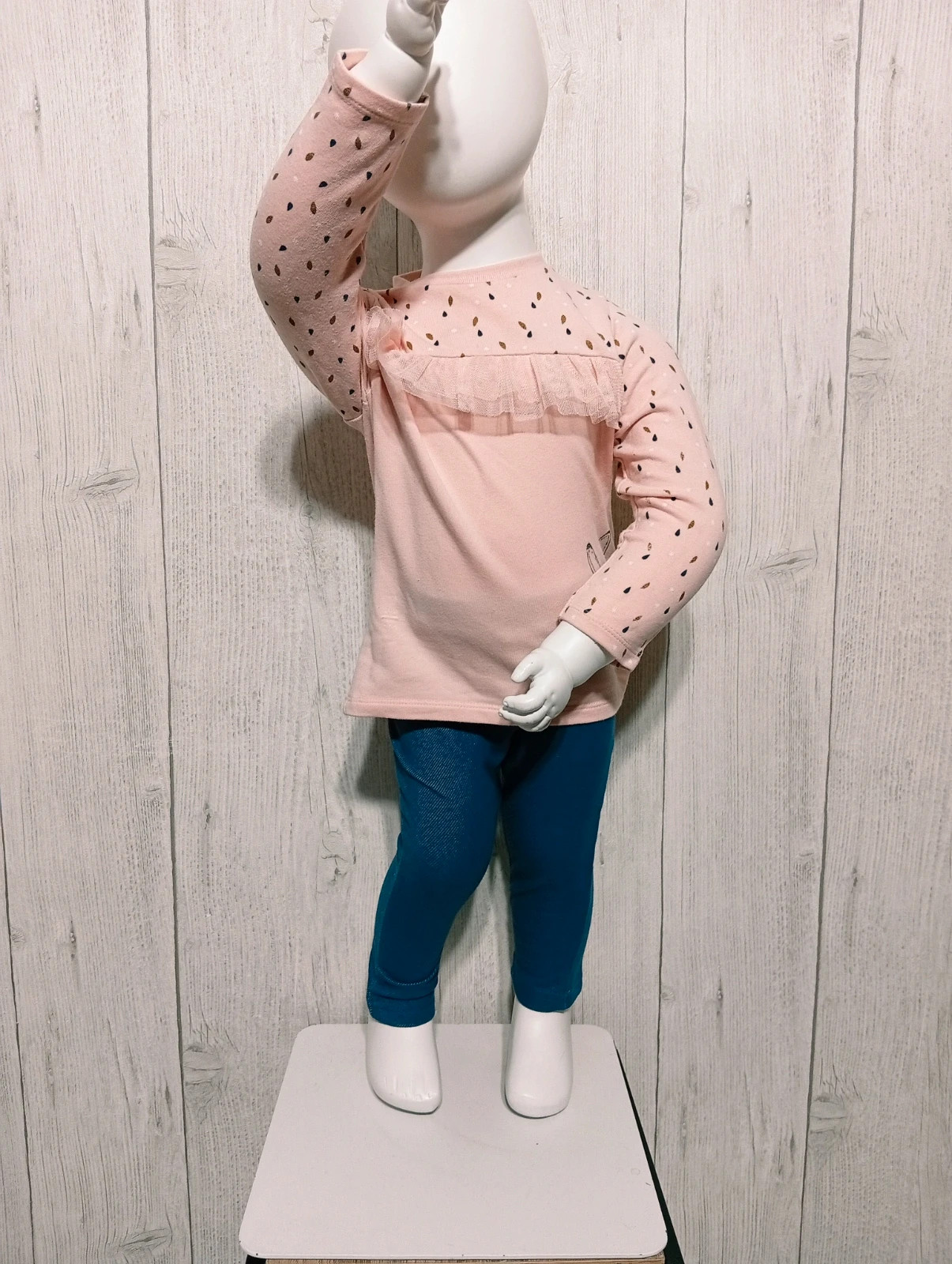Ensemble 2 pièces fille - Taille 12 mois (74 cm) - Mes petits Cailloux - Couleur rose bleu