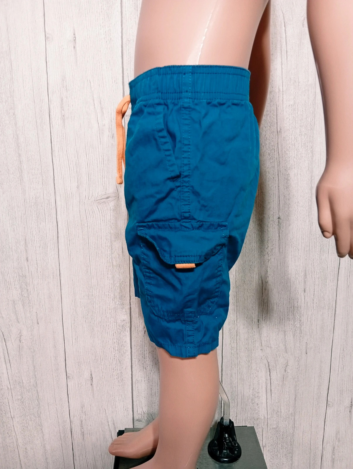 Short cargo garçon - Taille 3 ans - Couleur bleu et cordon serrage orange – taille 3 ans / 98 cm 5