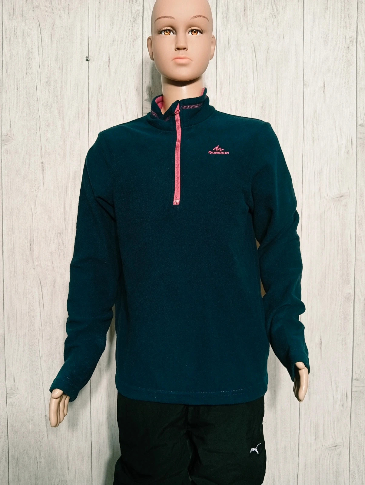 Pull polaire fille- taille 10/11 ans (141/150 cm) - quechua - couleur marine et fushia