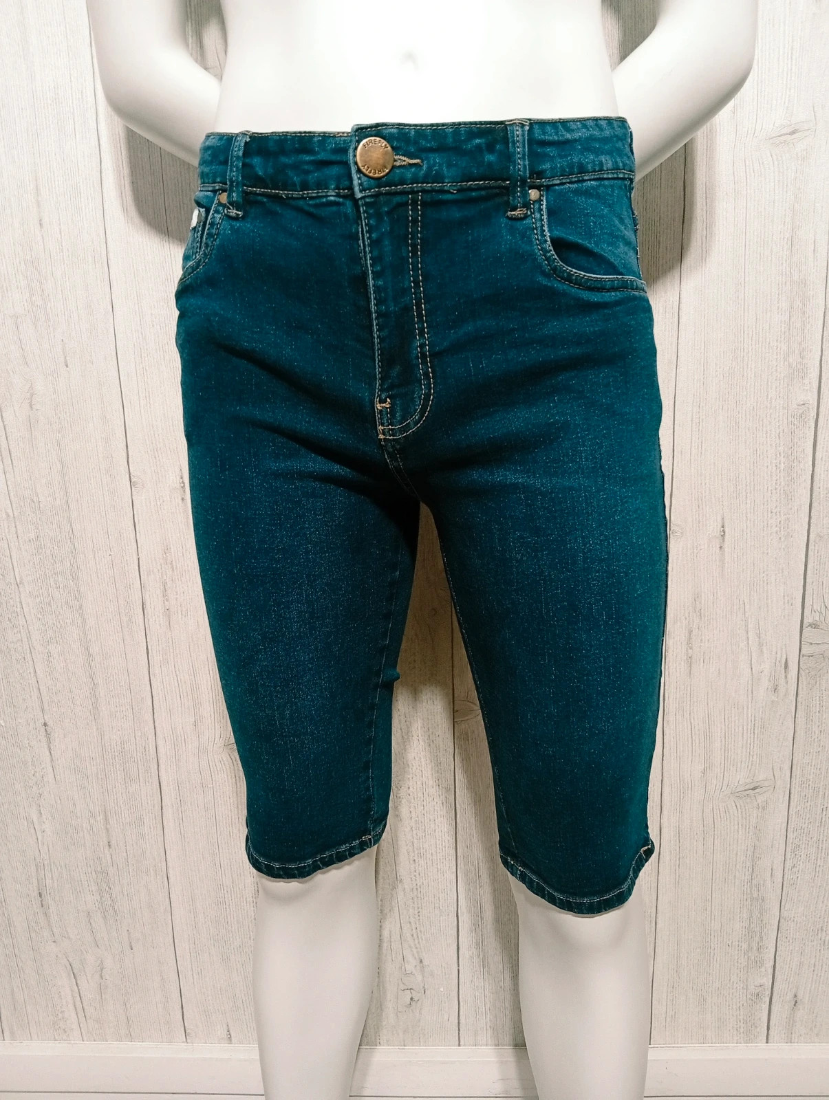 Bermuda en jeans coupe ajuster - taille 16 ans - firefly - couleur marine