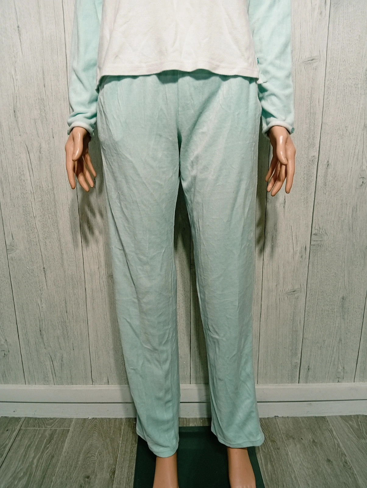 Ensemble de pyjama 2 pièces femme- taille M/38 - etam - couleur bleu clair et blanc – Etam – taille M / 38 / 10 3