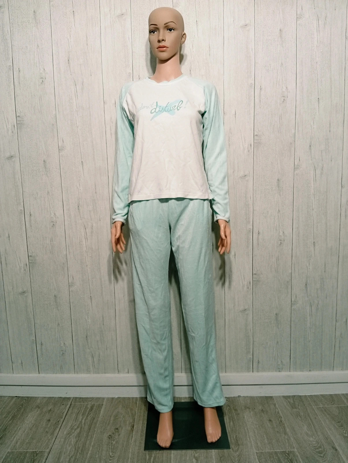 Ensemble de pyjama 2 pièces femme- taille M/38 - etam - couleur bleu clair et blanc