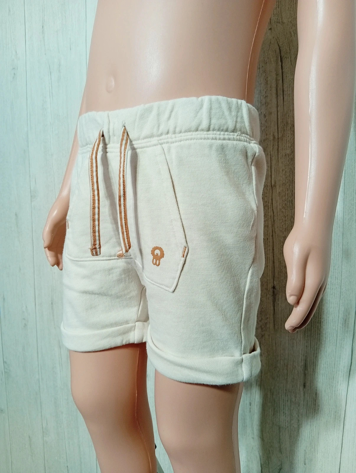 Short garcon - taille 3 ans (98 cm) - obaibi - couleur creme marron – Obaïbi – taille 3 ans / 98 cm 3