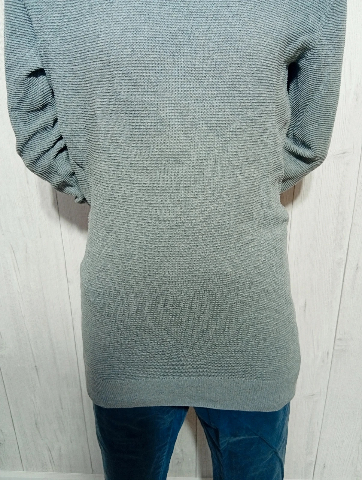 Pull ras de cou a rayure homme - taille S/36 - Kiabi - couleur gris – Kiabi – taille S 3
