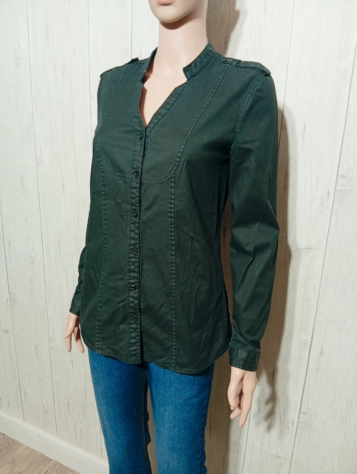 Veste chemise femme - taille M/38 - bonobo - couleur noir – Bonobo – taille M / 38 / 10 5