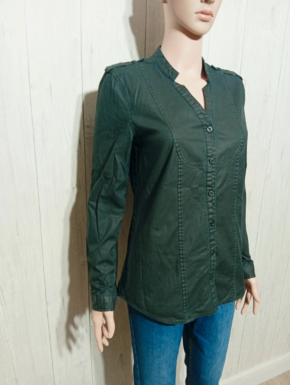 Veste chemise femme - taille M/38 - bonobo - couleur noir – Bonobo – taille M / 38 / 10 4