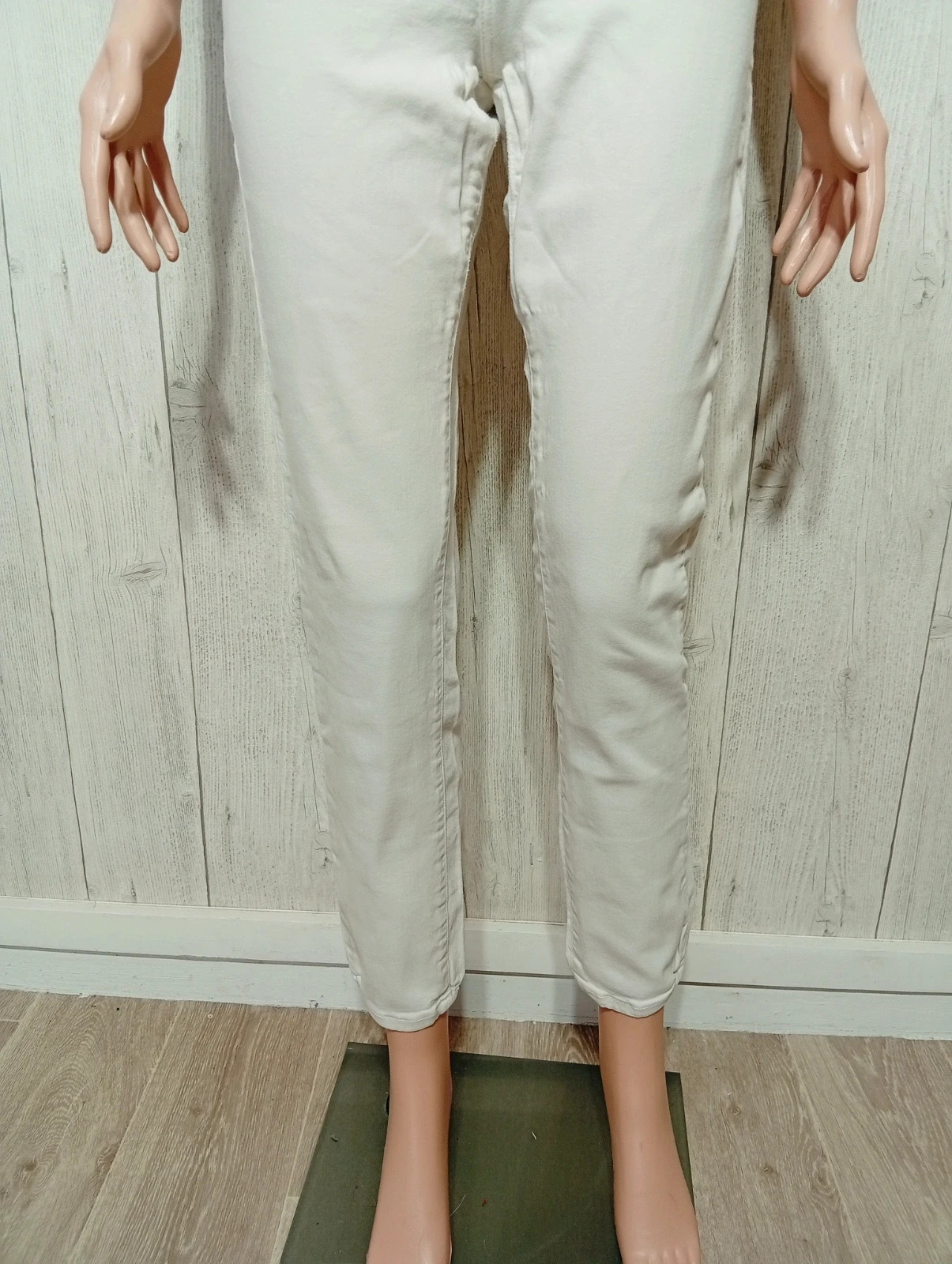 Jeans skinny femme - taille XL/42 - smart - couleur blanc – Smart – taille XL / 42 / 14 3