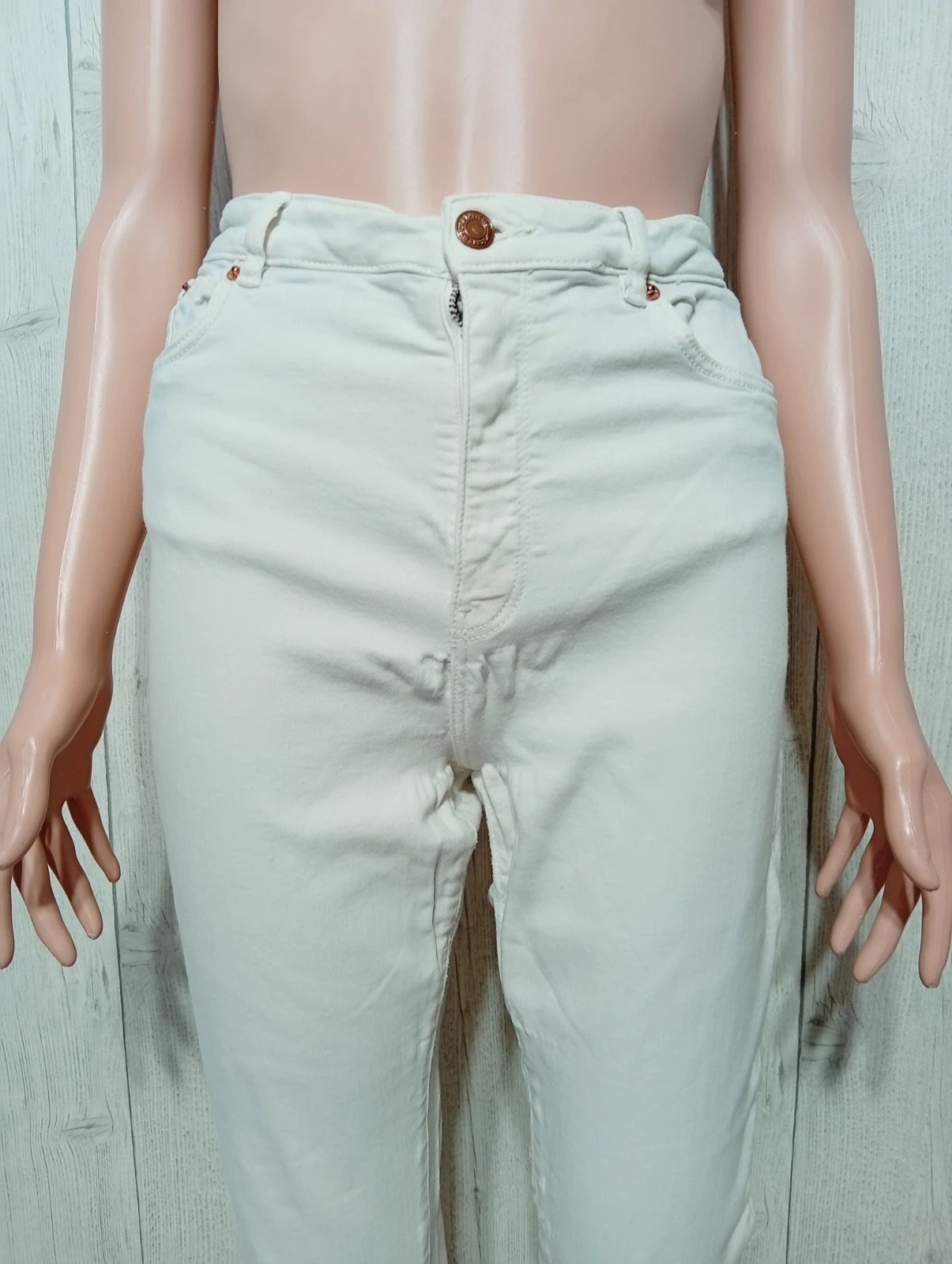 Jeans skinny femme - taille XL/42 - smart - couleur blanc – Smart – taille XL / 42 / 14 2