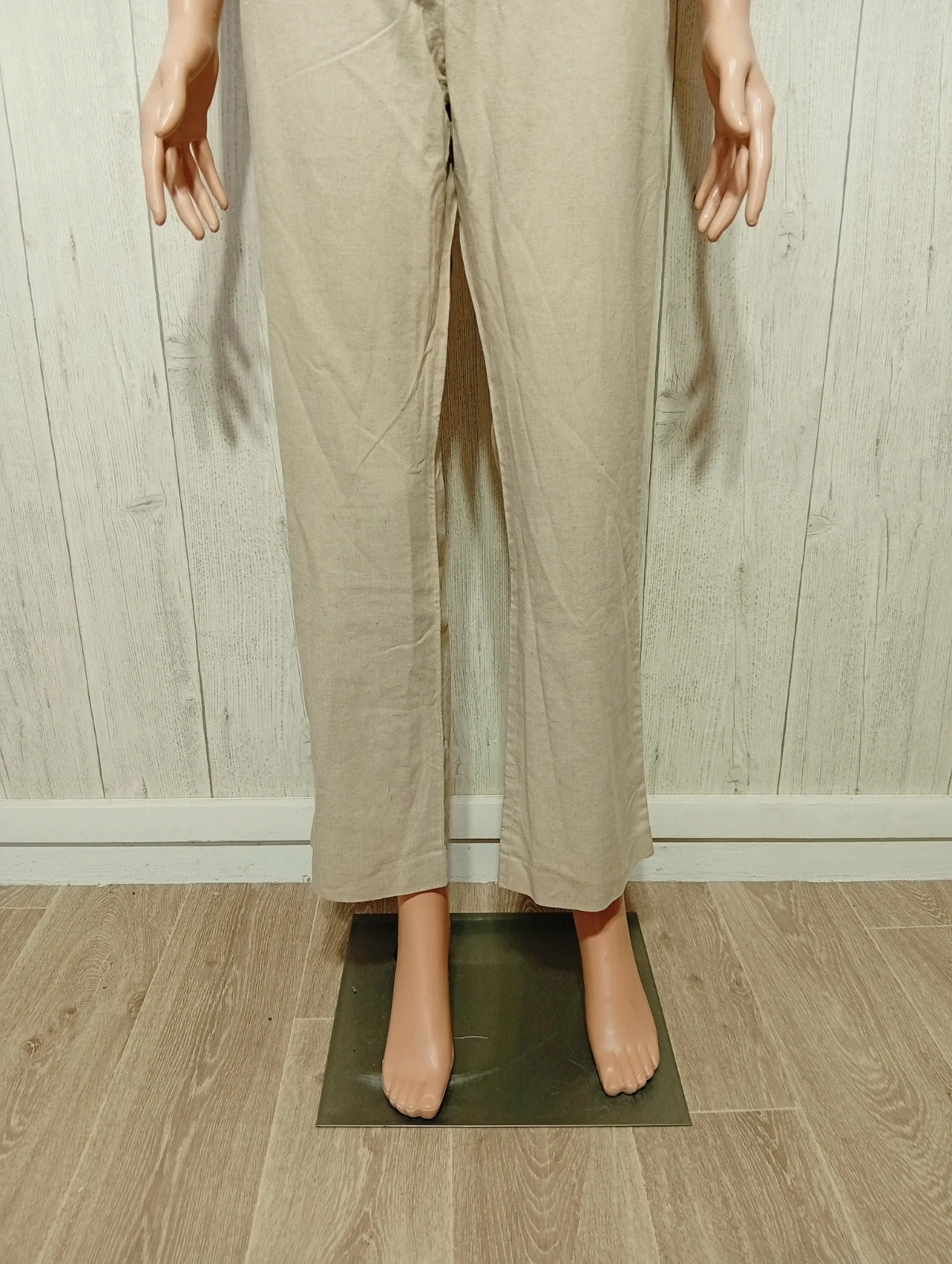 Pantalon a jambes larges femme - taille XL/42 - La city - couleur beige – La City – taille XL / 42 / 14 3