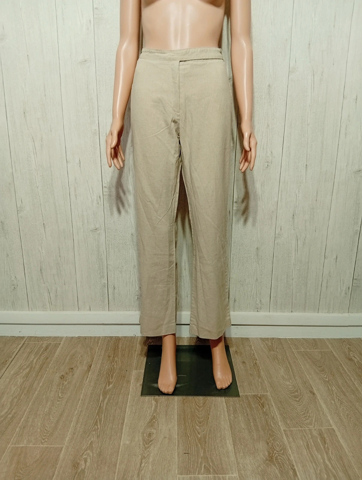 Pantalon a jambes larges femme - taille XL/42 - La city - couleur beige